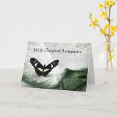 Carte Sympathie - Papillon noir (Fleur jaune)