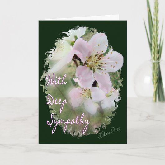 Carte Sympathie Peach Blossom (Devant)