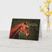 Carte Sympathie Peinture de l'équine de l'Ouest avec un  (Fleur jaune)