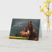 Carte Sympathie - Perte de chien animal de compagnie (Fleur jaune)