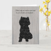 Carte Sympathie, perte de chien, race de jouets, Collage (Fleur jaune)