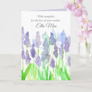 Carte Sympathie Perte De Fleurs Mères Nom Personnalisé
