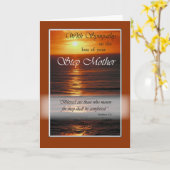 Carte Sympathie Perte de la mère de pas, coucher de sole (Fleur jaune)