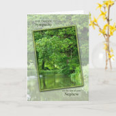 Carte Sympathie perte de la scène de la rivière tranquil (Fleur jaune)