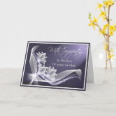 Carte Sympathie - Perte de mère (Fleur jaune)