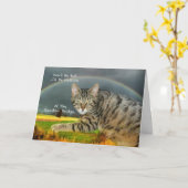Carte Sympathie - Perte du chat Tabby pour animal de com (Fleur jaune)