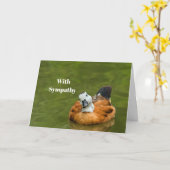 Carte Sympathie photo de canard coloré mignon (Fleur jaune)