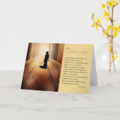 Carte Sympathie Pont Céleste Femme Silhouette Or (Fleur jaune)