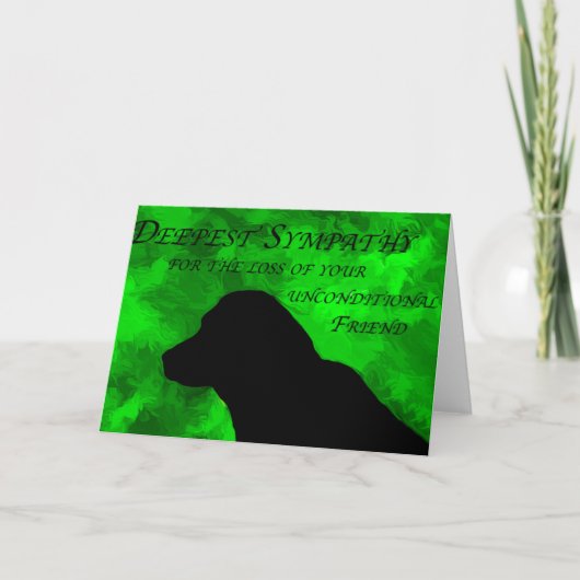 Carte Sympathie pour animal de compagnie (Devant)