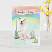 Carte Sympathie pour animaux de compagnie American Staff (Fleur jaune)