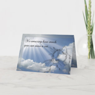 Carte Sympathie pour chat - Désolé pour votre perte