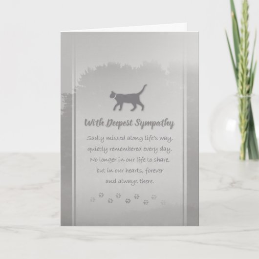 Carte Sympathie pour chat professionnel - Sympathie prof (Devant)