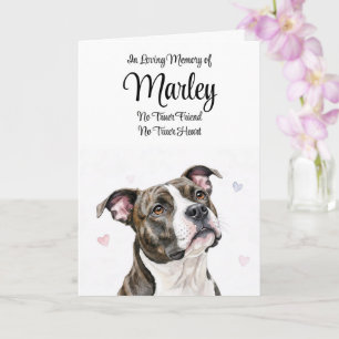 Carte Sympathie pour chien nom personnalisé Pitbull Pito