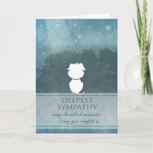 Carte Sympathie pour chien Turquoises Souvenirs chéris A