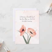 Carte Sympathie pour de beaux souvenirs (Devant/Arrière en situation)