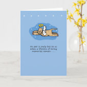 Carte Sympathie pour la mémoire d'Angel Cat (Fleur jaune)