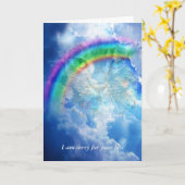 Carte Sympathie pour la mort d'un chat - Pont Arc-en-Cie (Fleur jaune)