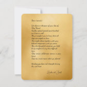 Carte Sympathie pour la perte Blanc Français Bulldog Ang (Dos)