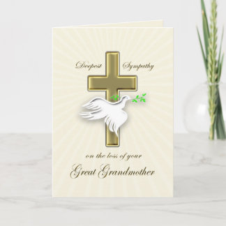 Carte Sympathie pour la perte d'arrière grand-mère