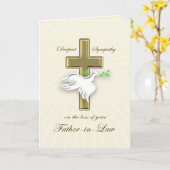 Carte Sympathie pour la perte de beau-père (Fleur jaune)