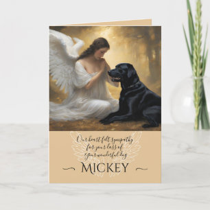 Carte Sympathie pour la perte de Black Lab Angel