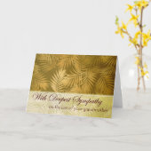 Carte Sympathie pour la perte de grand-mère, Fronds de p (Fleur jaune)