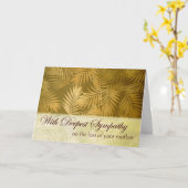 Carte Sympathie pour la perte de la mère avec des frange (Fleur jaune)