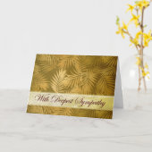 Carte Sympathie pour la perte de l'amour des Fronds d'un (Fleur jaune)