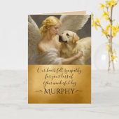 Carte Sympathie pour la perte de l'ange or du laboratoir (Fleur jaune)