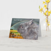 Carte Sympathie pour la perte de lapin animal (Fleur jaune)
