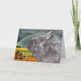Carte Sympathie pour la perte de lapin animal