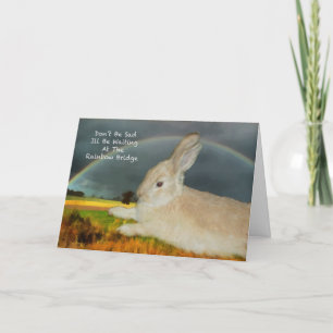 Carte Sympathie pour la perte de lapin animal