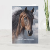 Carte Sympathie pour la perte de l'Esprit du Cheval avec (Devant)