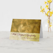 Carte Sympathie pour la perte de son avec des franges de (Fleur jaune)