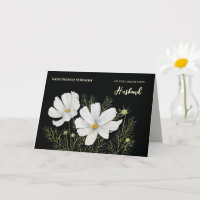 Sympathie pour la perte de votre mari White Cosmos