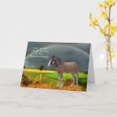 Carte Sympathie pour la perte du cheval de compagnie (Fleur jaune)