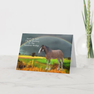Carte Sympathie pour la perte du cheval de compagnie