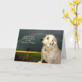 Carte Sympathie pour la perte du chien de compagnie (Fleur jaune)