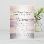 Carte Sympathie pour la perte d'un ami (Debout devant)