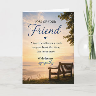 Carte Sympathie pour la perte d'un ami