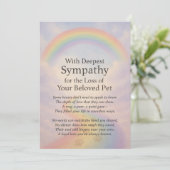 Carte Sympathie pour la perte d'un animal (Debout devant)