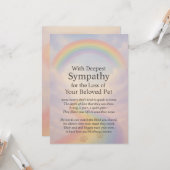 Carte Sympathie pour la perte d'un animal (Devant/Arrière en situation)
