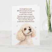 Carte Sympathie pour la perte d'un caniche (Devant)