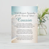 Carte Sympathie pour la perte d'un cousin (Debout devant)