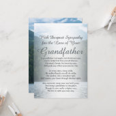 Carte Sympathie pour la perte d'un grand-père (Devant/Arrière en situation)