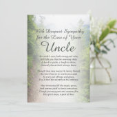 Carte Sympathie pour la perte d'un oncle (Debout devant)