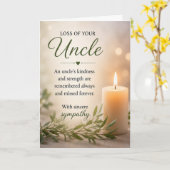 Carte Sympathie pour la perte d'un oncle (Fleur jaune)