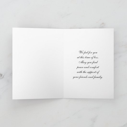 Carte Sympathie pour la perte d'une grand-mère (Intérieur)