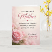 Carte Sympathie pour la perte d'une mère (Fleur jaune)