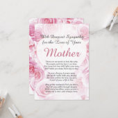 Carte Sympathie pour la perte d'une mère (Devant/Arrière en situation)